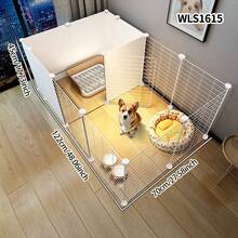 Dog Fence Indoor Home Use Small Dog Barrier Teddy Rabbit Pet Isolation Gate Guardrail Cat Cage - Multicolor - View 12