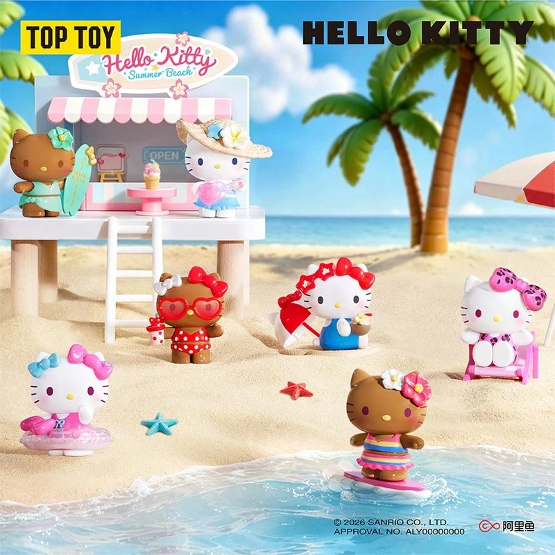 [Zhao Lusi Style] TOPTOY Sanrio Hello Kitty Summer Beach Series Figure Blind Box Gift - Multicolor - View 1