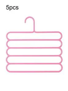 1/5/10pcs Multi-Functional Scarf Hanger Plastic 5-Layer Storage Rack Anti-Slip Silk Scarf Organizer Hanging Rack - Multicolor - View 10