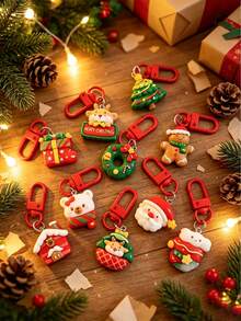 10/5/3pcs New Christmas Keychains, Cute Earphone Case Pendant, Bag Charm For Girls And Students, Gift Accessory For Best Friends - Multiple Styles - View 7