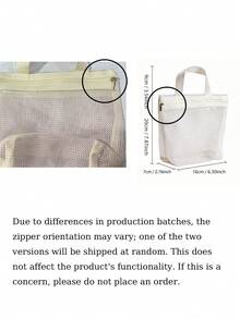 1/2pcs Mesh Toiletry Storage Bag, Zipper Closure, Large Capacity, Breathable Mesh, Suitable For Gym/Home/Travel/Beach, Multi-Scenario Storage Bag - Multicolor - View 8