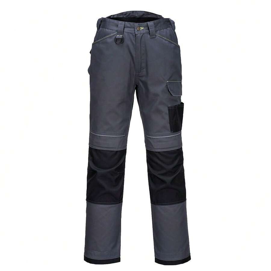 Portwest Mens PW3 Work Trousers - Grey/Black - View 1