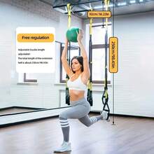 Suspension Trainer, Full Body Workout Adjustable Resistance Band, Pull-Up Assist Strap, Door-Mounted Fitness Training Band, Durable PP Material, Mixed Color Design, Suitable For Home And Outdoor Exercise, Gym Accessory - Multicolor - View 6