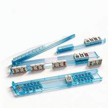 Non-Slip Mahjong Push Ruler Accessory, 4-Color Transparent Tile Ruler With Push Rod, Multi-Color - Blue - View 1