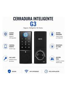 Smart Exterior Door Lock, Fingerprint, WiFi, (IOS And Android App Control), Auto-Lock. Bluelander - Black - View 3