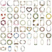 60PCS Vintage Floral Bullet Journal Border Transparent PET Stickers Folwer Graffiti Decals For Scrapbook Laptop Bike Sticker School Supplies - 1 Set - View 4