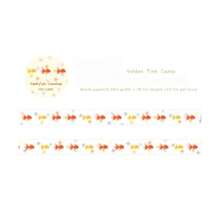 Kawaii Japanese Summer Washi Tape Pack, Goldfish, Bubble, Firework & Seaweed Patterns Decorative Masking Tape, DIY Scrapbook Journaling Decor Stationery Supplies - A - View 9