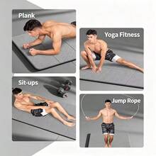 1PC Foldable Thickened Yoga Mat Home Fitness Equipment Double-Sided Non-Slip Wide Quiet Exercise Mat Portable Outdoor Fitness & Rest Pad Gym Essential (Includes Carrying Bag) - Multicolor - View 6