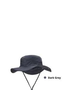 CAMEL CROWN New Summer UV Protection Bucket Hat, Unisex Sun Protection Hat, Denim Outdoor Hat, Suitable For Hiking, Unisex - Dark Grey - View 5