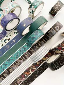 2 Rolls Geometric Striped Pattern Washi Tape Set - Exquisite Creative Foil Stamping Craft, Creative Fine Striped Tape Rolls, Suitable For Diary Decoration, Scrapbooking And Handicrafts, Ideal Choice For Unique Gift Wrapping And Party Decoration, Perfect For Back To School Season - Multi-color - View 3