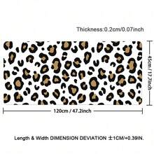 White Brown Leopard Print Mouse Pad | Non-Slip Leather Desk Mat, With 2D Flat HD Printing, Durable And Stylish, Suitable For Gamers And Office Use, Perfect For Halloween And Christmas, Reusable - View 14