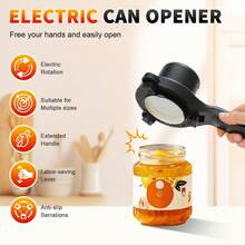 Multifunctional Electric Can Opener Wine Beer Canned Food Bottle Opener Lid Remover, Portable Effortless One-Touch Start, Built-In 800mAh Rechargeable Battery, Home Camping Helper, Kitchen Appliance Tool - Can openers - View 3