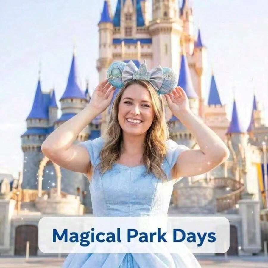 Hasbro Cinderella Castle Sequin Mickey Mouse Headband, Silver Bow Pumpkin Carriage Embroidered Hairband, Suitable For Theme Park Visits, Cospla - Multi-color - View 1