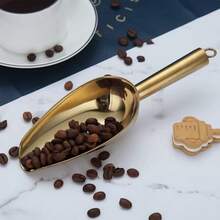 1pc Metal Ice Scoop, Suitable For Ice Maker, Kitchen Freezer, Wedding Party, Pet Food, Candy Spoon, Beach Shovel (Gold) - Multicolor - View 3