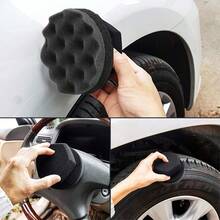Multifunctional All-In-One Handheld Car Wash Tool, Sponge Surface For Waxing, Polishing And Wiping, Brush Head For Tire Crevice Dirt, No Need For Multiple Tools For Home Car Washing, Practical Car Wash Accessory - Wavy Car Wash Sponge - View 2