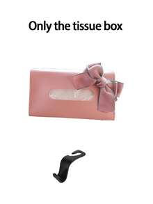 Car Sun Visor Tissue Box, Bowknot Decoration, Car Sun Visor Mounted Tissue Box, Car Roof Hanging Storage Bag, Creative Car Interior Decoration Accessory, Christmas And Halloween Gift - Multicolor - View 13