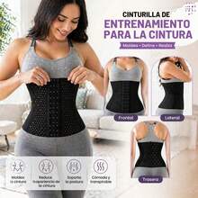 Cinta Modeladora de Alta Compressão para Mulheres, Modelador para Cintura e Barriga, Suporte Abdominal para Uso Diário e Fitness  > - Preto - Visão 4