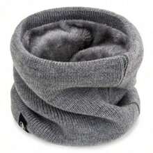Winter Fleece Knitted Neck Warmer, Unisex Windproof Warm Neck Gaiter, Suitable For Outdoor Skiing Cycling - A - View 10