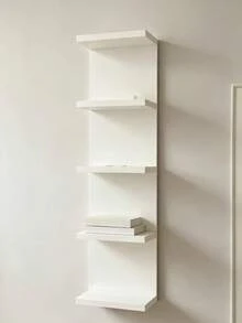 Wall-Mounted No-Drill Storage Shelf With Hooks, Multi-Layer Bookshelf Display Rack For Study, Bedroom, Living Room - Multicolor - View 5