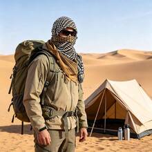 1PC Camouflage Headscarf Or Scarf, Unisex, Tactical Mesh Camouflage Scarf, Motorcycle Face Mask, Cycling Accessory Autumn/Winter Headscarf, Suitable For Sports And Other Outdoor Activities - Multicolor - View 3