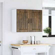Mueble de pared de cocina vidaXL Lucca, madera de roble ahumado de ingeniería. - Marrón - Ver 2