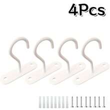 1Pc/2/3/4Pcs Ceiling Hanging Hooks For Hanging Plants, Indoor/Outdoor Flower Pot Hooks, Suitable For Flower Pots, Hanging Baskets, Wind Chimes, Lanterns, Lights, Bird Feeders, Home Decor - Multicolor - View 14