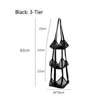 4 Tier Collapsible Ball Storage Bag, Hanging Sports Equipment Organizer - A - View 3