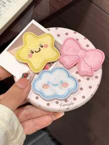 6 pcs Stiker Poni Kartun Perekat Velcro, Patch Rambut yang Dapat Digunakan Kembali, Menghaluskan Rambut Kusut, Aksesori Penataan Rambut Wanita untuk Penggunaan Sehari-hari - MultiWarna - View 3