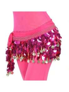 Belly Dance Sequin Tassel Skirt, Fashionable Belly Dance Waist Belt Skirt - Multicolor - View 7