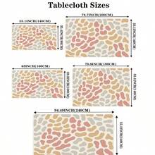 Taplak Meja 2D Datar 1 pc Lembut dengan Motif Blok Warna Tidak Beraturan yang Modis dan Cantik, untuk Meja Makan/Meja Kopi/Meja Kerja/Meja Kopi, Piknik/Meja Makan Outdoor/Meja Makan Camping, Gaya Hidup Eksklusif, Kain Rumah - A - View 4