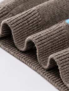 mini bala Sweater Rajut Jacquard Lembut untuk Bayi Laki-laki dan Perempuan, Pakaian Sehari-hari Musim Dingin - kopi hitam - View 6