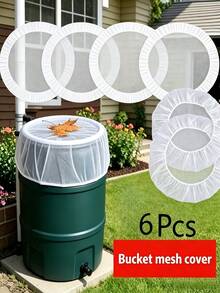 6pcs Water Tank Filter Mesh | Fine Mesh Effectively Blocks Leaves, Insects, And Debris From Entering The Bucket, Preventing Water Contamination And Clogging, Rain Barrel Filter Mesh Cover For Rainy Days, Keeps Stored Water Clean And Hygienic | Lightweight And Durable Material, Reusable And Washable, Essential For Outdoor Rainwater Collection And Garden Water Storage, Easily Solves The Problem Of Water Bucket Contamination And Insect Prevention! - A - View 10