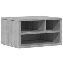 Soporte para impresora vidaXL Sonoma, gris, 40x32x22,5 cm, madera de ingeniería. - Gris - Ver 2