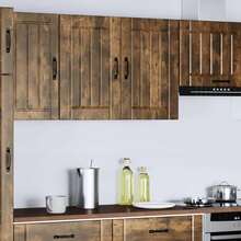 Mueble de pared de cocina vidaXL Lucca, madera de roble ahumado de ingeniería. - Marrón - Ver 3