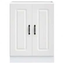 armário de canto para cozinha em madeira engenheirada branca Porto da vidaXL - Branco - Ver 4