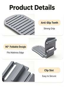 5PCS Upgraded Invisible Bed Sheet Fasteners - Adjustable Plastic Bed Sheet Clips, No Drilling Required, Anti-Wrinkle Bed Sheet Clips, Easy Installation - Multicolor - View 5