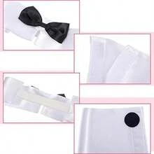 Halloween 5pcs/Set Black/White/Pink/Magenta/Black-Pink Rabbit Ear Headband & Bowknot & Rabbit Tail Decoration Set, Bunny Party Decoration Set, Holiday Party Decoration Set, Photo Decoration Set, Suitable For Halloween, Holiday Party, Bunny Party, Photo Decoration Props - Multicolor - View 10