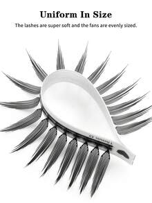 Winky Beauty Spire Lashes, Premade Fans, Individual False Eyelashes 0.07mm, Anime Lashes, Manga Lashes, Auto Blooming Lashes, Wispy Lashes, Sharp Lashes, Cosplay Lashes 8-15mm - View 9