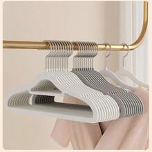 4pcs Premium Seamless Hangers, Non-Slip Clothes Hangers For Home, No Bulging Or Deformation, Wardrobe Storage Organizer, Strong Load-Bearing And Durable, Multi-Color Set, Enhance Wardrobe Style, Non-Slip Groove Design, Clothes Won't Slip Off - View 4