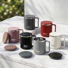 304 Stainless Steel Drinking Cup Portable Coffee Mug Double Layer Cup For Cold And Hot Drinks Sealed Reusable Tumbler - Multicolor - View 2