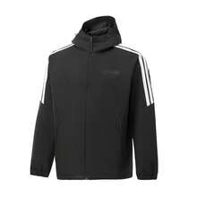 Adidas Jaket Berkerudung Tenun Tahan Angin untuk Pria, Model Terbaru, untuk Latihan Lari di Luar Ruangan, Pakaian Kasual. - Hitam - View 2