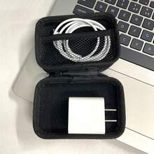 1pc Handmade Heart Pattern EVA Storage Bag Earphone Pouch Coin Zipper Pouch Data Cable Organizer Bag - Multicolor - View 5