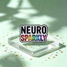 "Neuro Sparkly" Rainbow Enamel Pin, Slogan Lapel Badge, Neurodivergent Pride Brooch For Backpack Jacket Clothes, Jewelry Gift For Man Women Friends - Multicolor - View 9