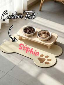 Personalized Dog Food Mat, Dog Feeding Mat, Customizable Pet Name Dog Food Mat, Personalized Dog Bed Mat, Customizable According To Your Dog's Name, Pet Feeding Mat, Suitable For Dogs, Cats, Puppies Accessories - Multicolor - View 8