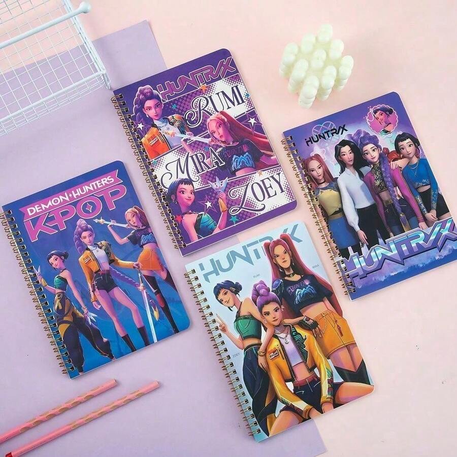 Hasbro 1pc Aesthetic Notebook, High-Quality -Style Journal, Korean Style Student Diary, Colorful Pages, Perfect For School & Daily Use-Four Models Sent At Random - Random - View 1