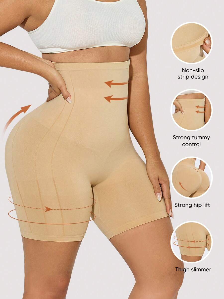 Plus Size Women's High Waist Tummy Control Butt Lifting Shaping Shorts Underwear