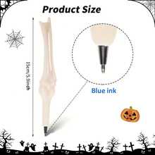 Creative Bone-Shaped Pens With Various Designs, Including Realistic Bone-Shaped Ballpoint Pens And Skull Finger Designs. These Unique Gel Pens Feature Black/Blue Refills, Durable Metal Tips, And Are Compact And Innovative, Making Them Suitable For Doctors And Nurses. Perfect As A Halloween Gift, Holiday Present, Or Gift For Friends. - A - View 9