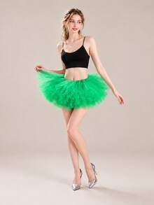 XKTRXF 1pc Fluffy Tulle Skirt Petticoat - A - View 12