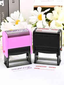1pc Arabic English Approved Self-Inking Teacher Stamp, Office Stamp, Business Office Supplies - Approved - View 5