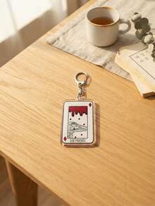 1pc/7Pcs Halloween Six Of Crows Complete Set Acrylic Keychains, Grishaverse Novel Character Pendants, Crow Gang Book Fan Backpack Charms Collection Gift High Transparency Material, Suitable For Phone, Kindle, Bag, Keychain Decoration. - Multicolor - View 10